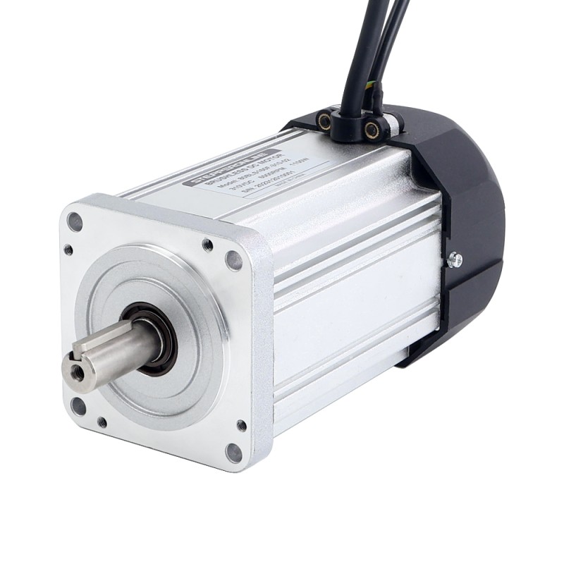 310V 6000RPM 1.75Nm 1100W 4.5A Square 80x80x159mm Brushless DC Motor w/ Radiator Fan