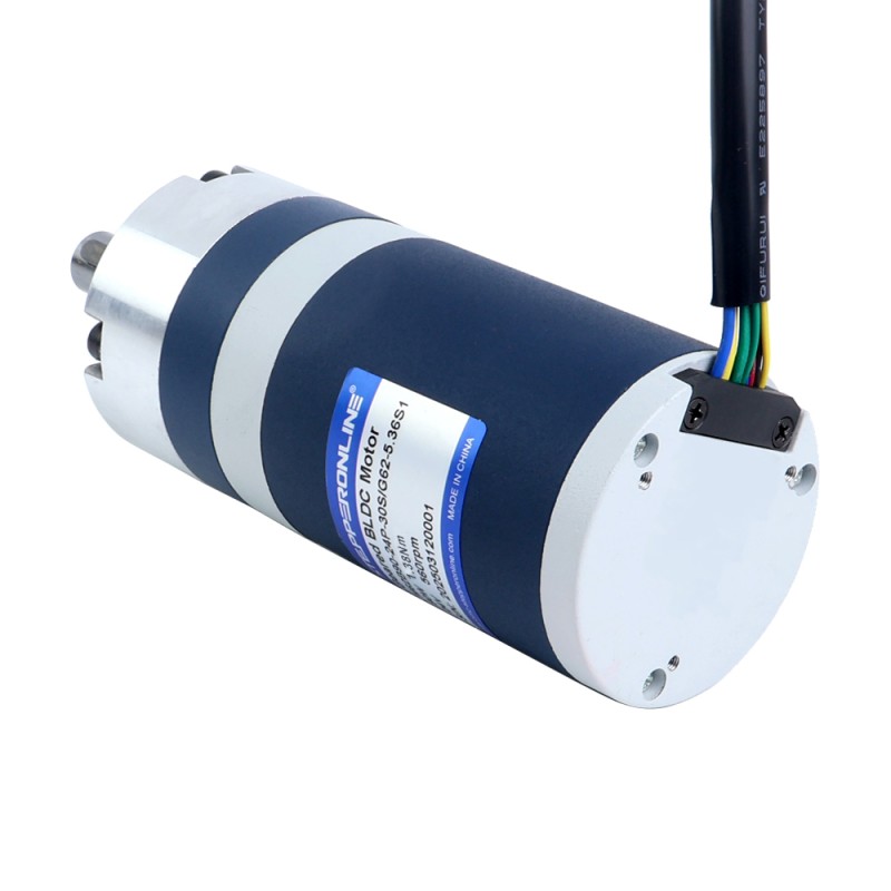 24V 90W 560RPM Geared Brushless DC Motor 1.38Nm(195.42oz.in) 5.36:1 Planetary Gearbox