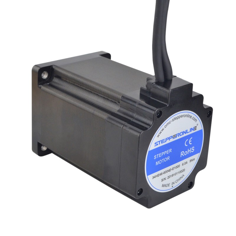 E Series Nema 34 Closed Loop Stepper Motor 9Nm(1274.5oz.in) Encoder 1000PPR(4000CPR)