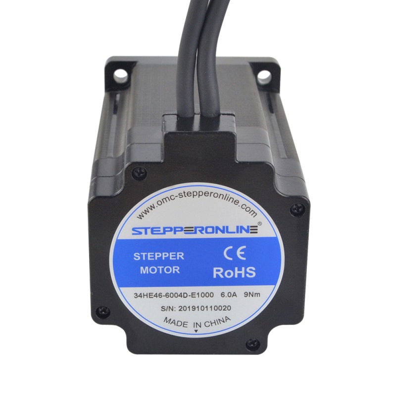 E Series Nema 34 Closed Loop Stepper Motor 9Nm(1274.5oz.in) Encoder 1000PPR(4000CPR)