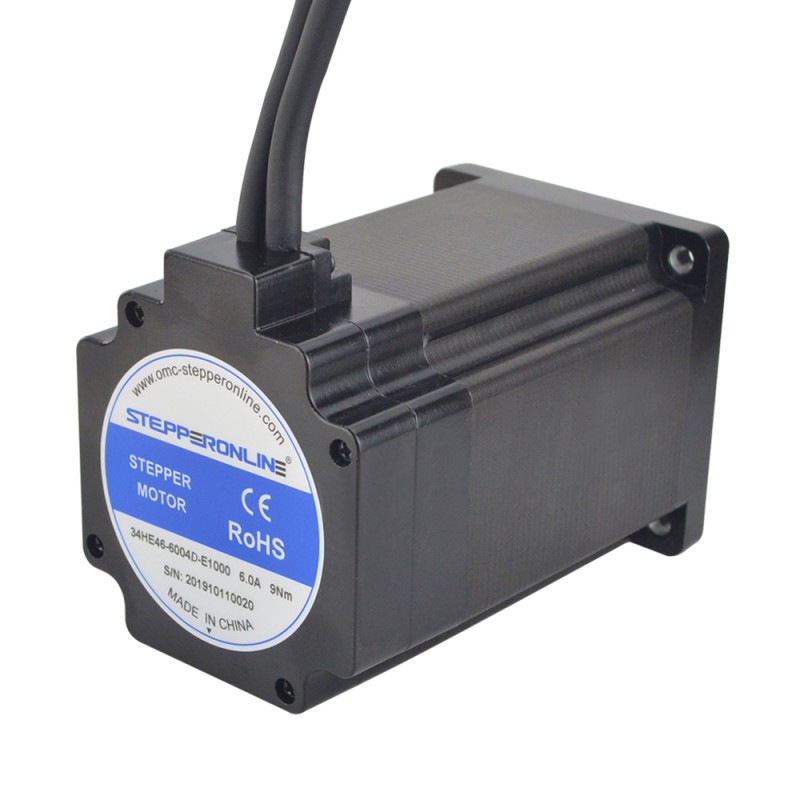 E Series Nema 34 Closed Loop Stepper Motor 9Nm(1274.5oz.in) Encoder 1000PPR(4000CPR)