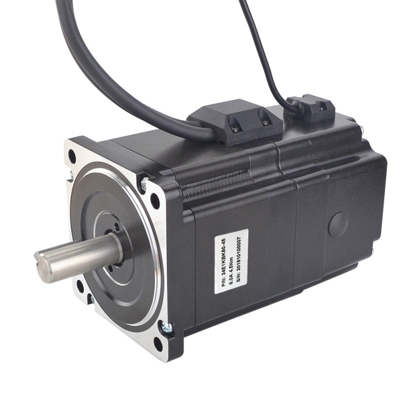 P Series Nema 34 Closed Loop Stepper Motor 4.5Nm(637.38oz.in) with Electromagnetic Brake