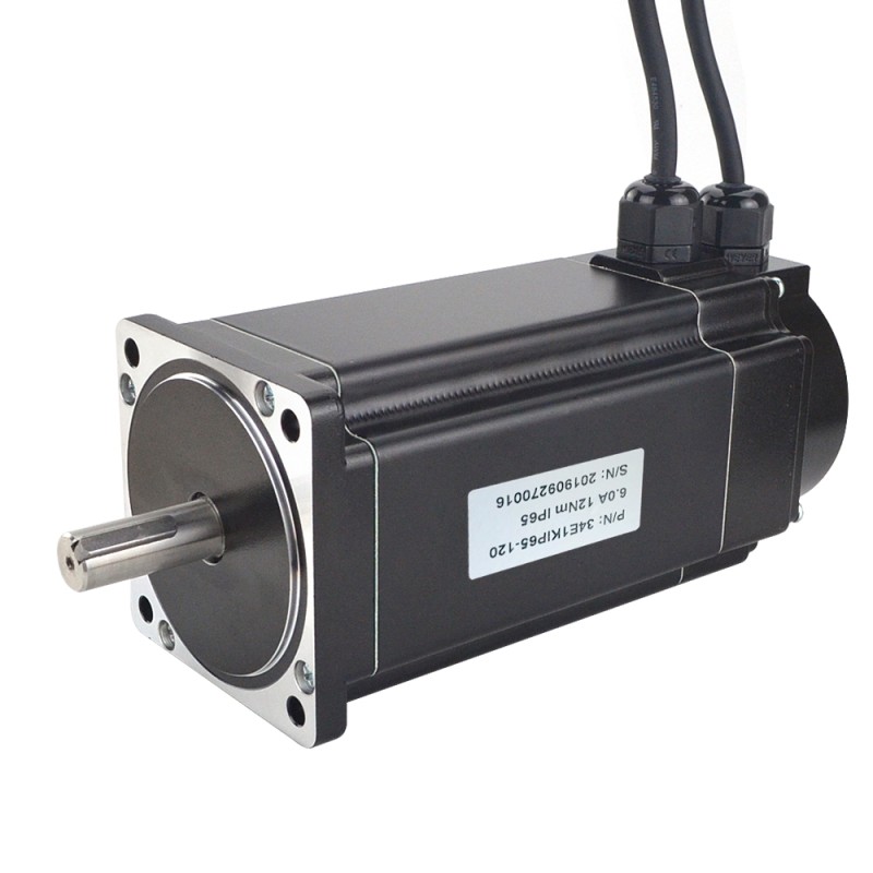 P Series Ip65 Waterproof Nema 34 Closed Loop Stepper Motor 12Nm(1700oz.in) with Encoder 1000PPR(4000CPR)