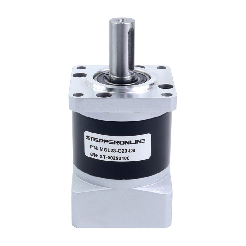 MGL Series Planetary Gearbox Gear Ratio 20:1 Backlash 45arc-min for 8mm Shaft Standard Nema 23 Stepper Motor