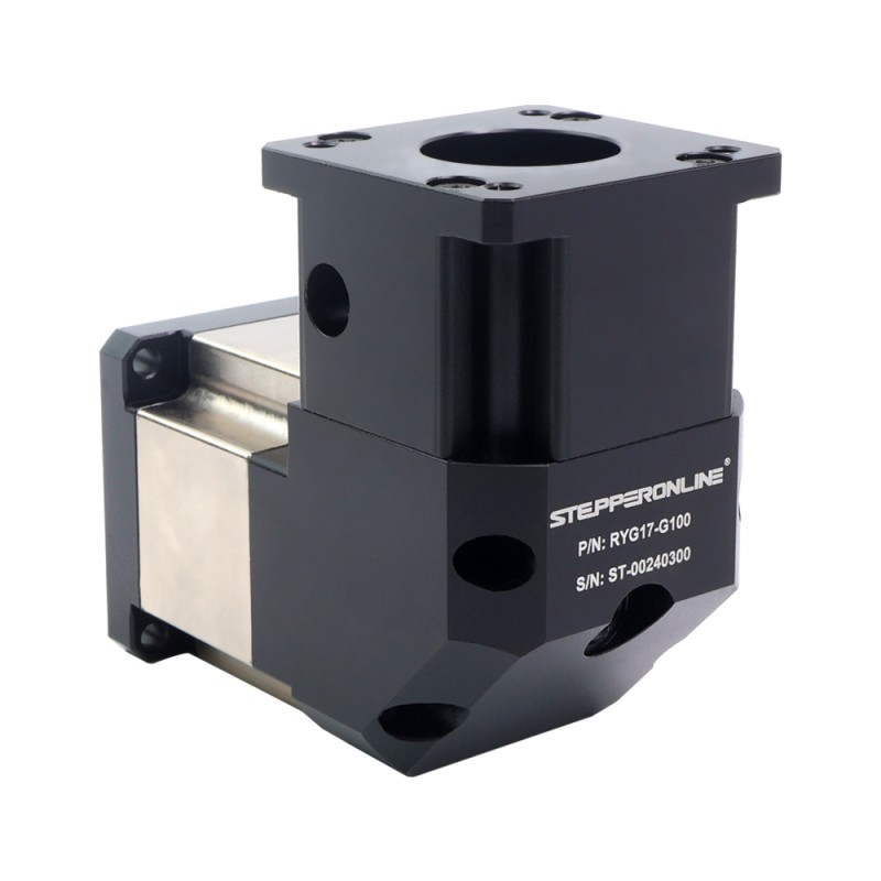 RYG Series Right Angle Planetary Gearbox Gear Ratio 100:1 Backlash 20arc-min for Nema 17 Stepper Motor