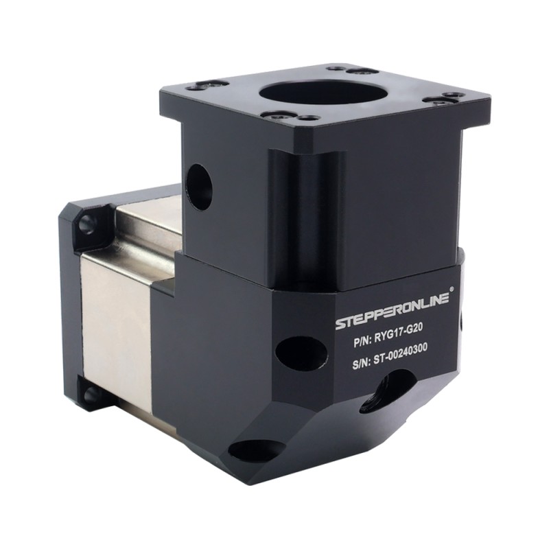 RYG Series Right Angle Planetary Gearbox Gear Ratio 20:1 Backlash 20arc-min for Nema 17 Stepper Motor