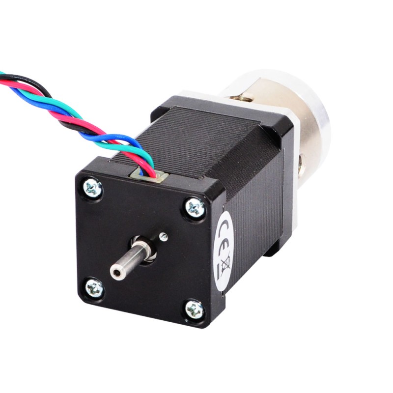 Nema 14 Stepper L=52mm w/ Rear Shaft & Gear Ratio 4:1 Planetary Gearbox