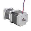 Nema 23 Dual Shaft Stepper Motor L=55mm Gear Ratio 50:1 High Precision Planetary Gearbox 9.5mm Rear Shaft Length
