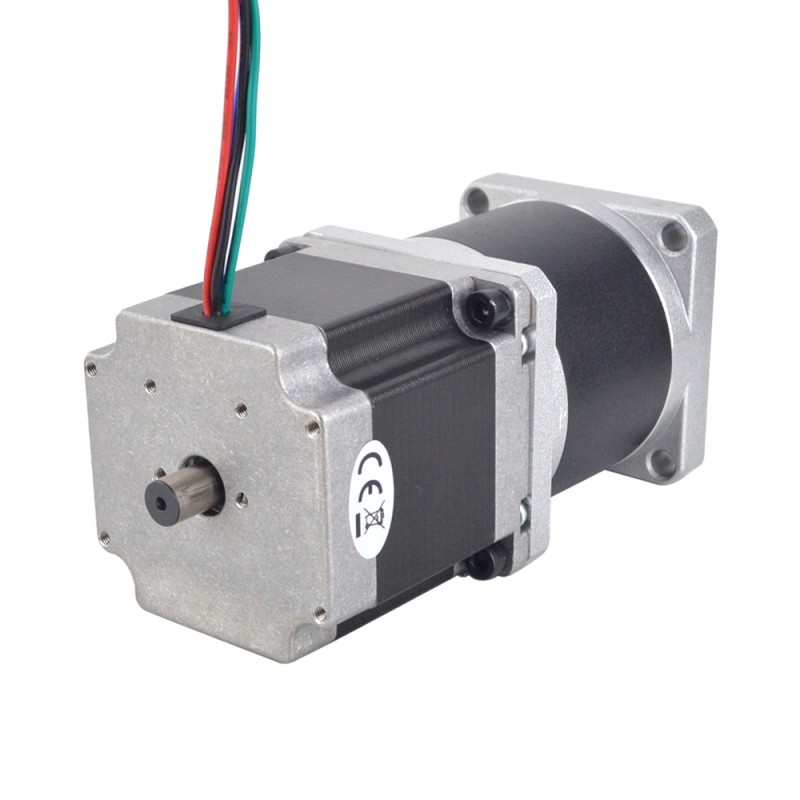 Nema 23 Dual Shaft Stepper Motor L=55mm Gear Ratio 50:1 High Precision Planetary Gearbox 9.5mm Rear Shaft Length