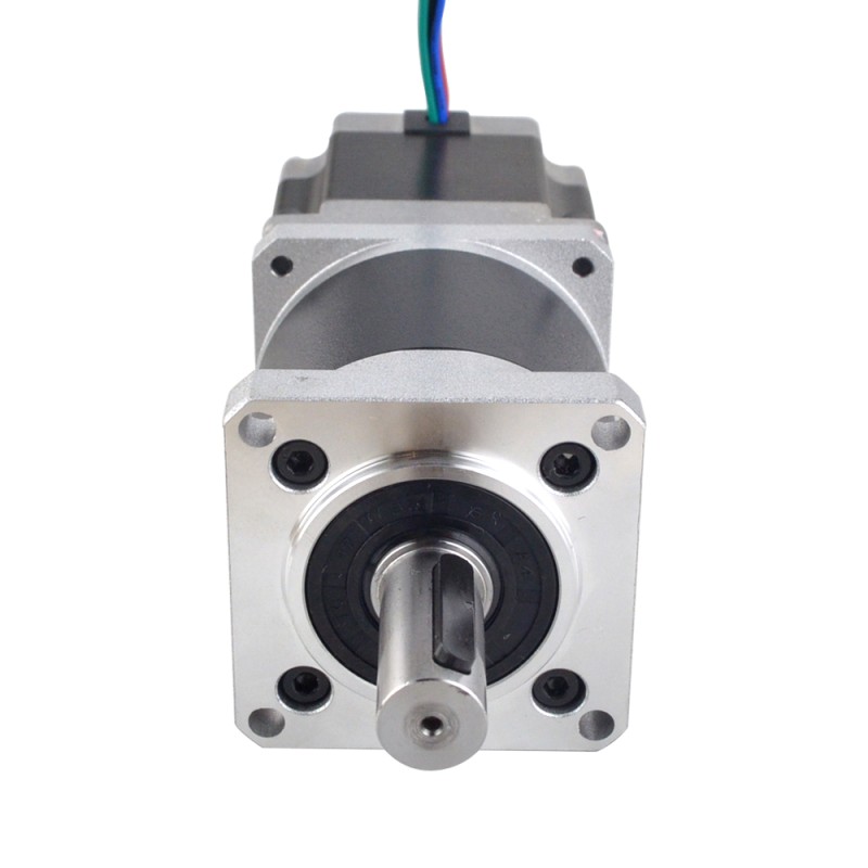 Nema 23 Dual Shaft Stepper Motor L=55mm Gear Ratio 50:1 High Precision Planetary Gearbox 9.5mm Rear Shaft Length