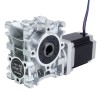 Nema 23 Stepper Motor 76mm Gear Ratio 15:1 Worm Gearbox NMRVS30 Worm Gear Speed Reducer