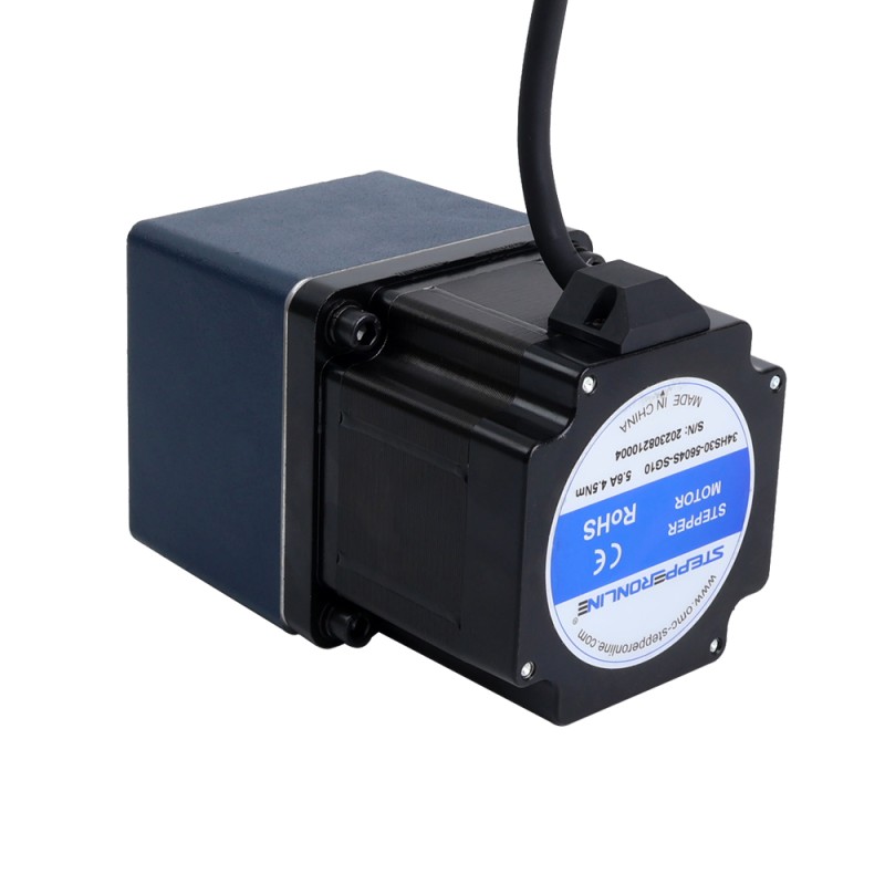 Nema 34 Stepper Motor L=76mm Gear Ratio 10:1 Spur Gearbox