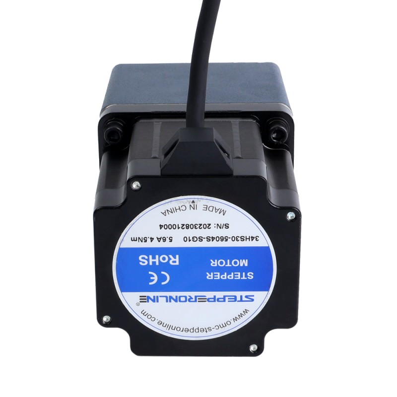 Nema 34 Stepper Motor L=76mm Gear Ratio 10:1 Spur Gearbox