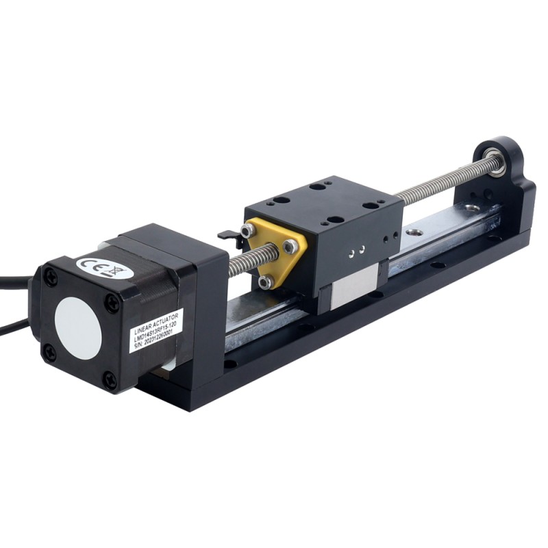 Nema 14 Stepper Lead Screw Linear Actuator 1.5A Stroke 120mm 0.14Nm(19.83oz.in) Lead 6.35mm(0.25") with Sensor