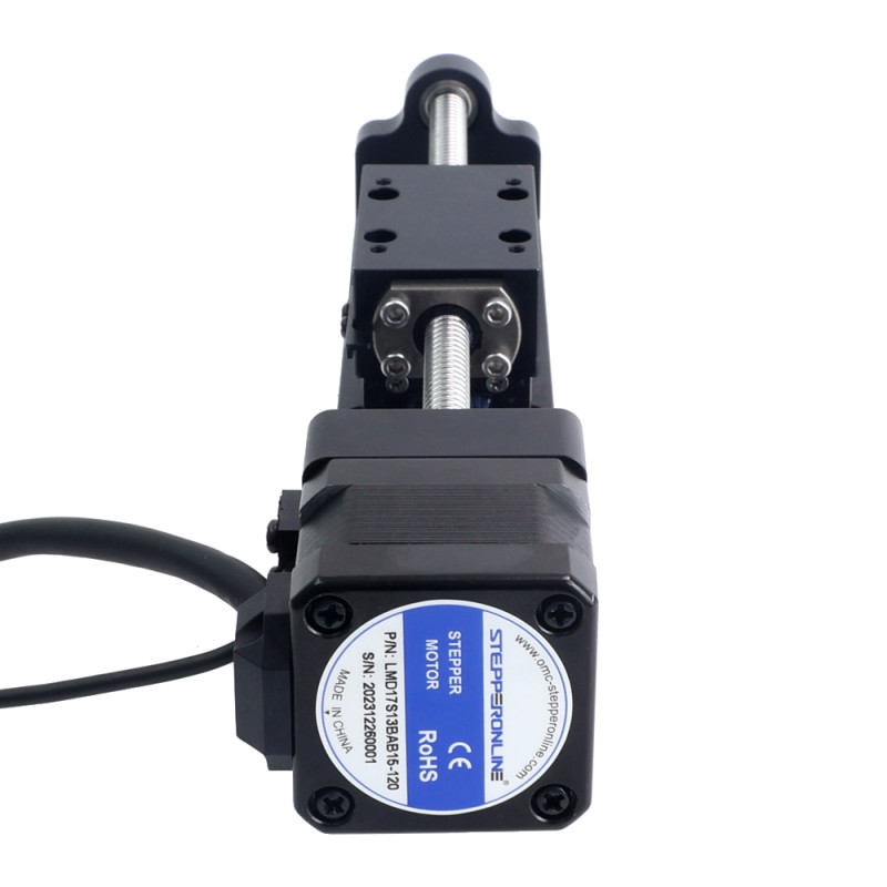 Nema 17 Stepper Ball Screw Linear Actuator 1.5A Stroke 120mm 0.25Nm(35.40oz.in) Lead 2mm(0.07874") with Sensor