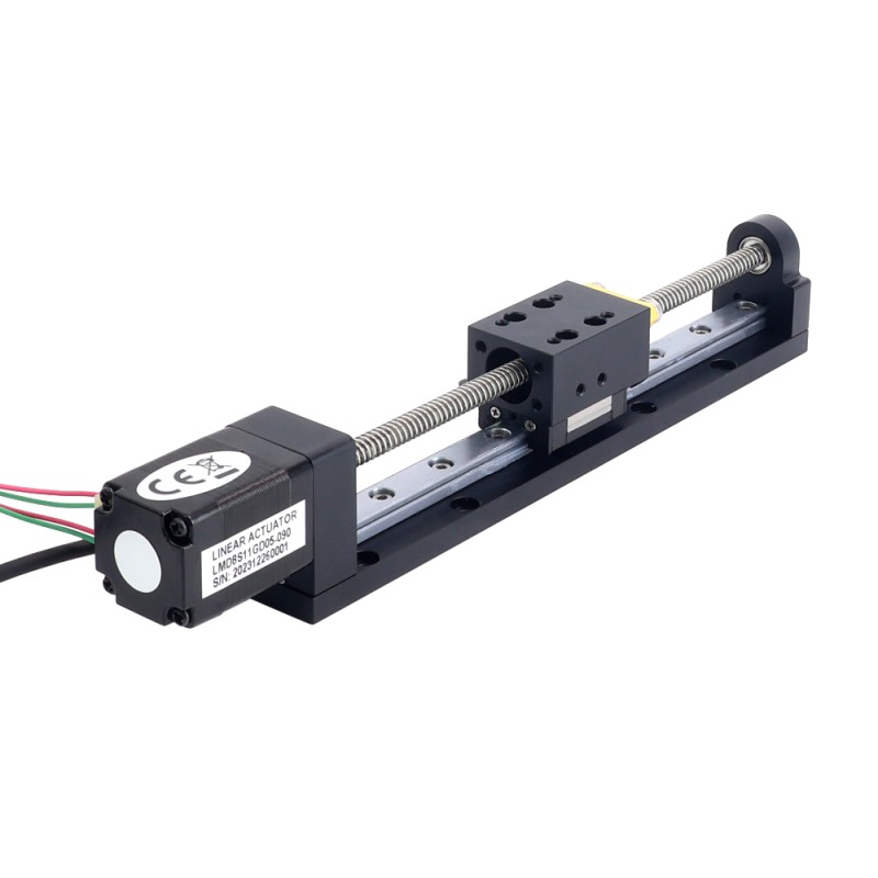 Nema 8 Stepper Lead Screw Linear Actuator 0.5A Stroke 90mm 0.01Nm(1.416oz.in) Lead 2.54mm(0.1") with Sensor