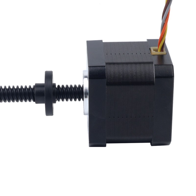Nema 17 High Temp External Trapezoidal Linear Stepper Motor 1.68A Lead 4mm(0.15748") Screw Length 350mm