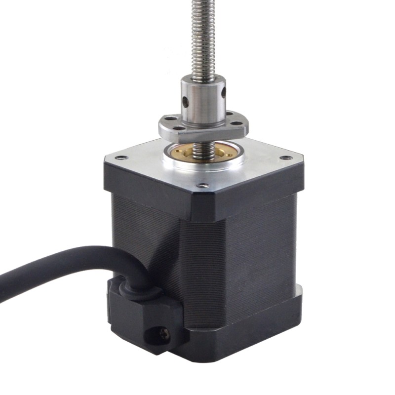 NEMA 17 External Ball Screw Linear Stepper Motor 2.5A 48mm Stack Screw Lead 1mm(0.03937") Lead Length 150mm