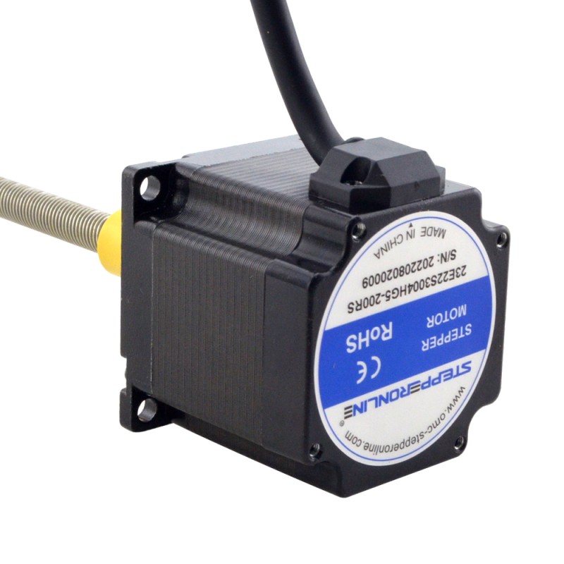 NEMA 23 External Acme Linear Stepper Motor 3.0A 56mm Stack Screw Lead 5.08mm(0.2") Lead Length 200mm