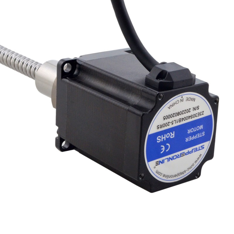 NEMA 23 External Ball Screw Linear Stepper Motor 4.0A 75mm Stack Screw Lead 10mm(0.3937") Lead Length 200mm
