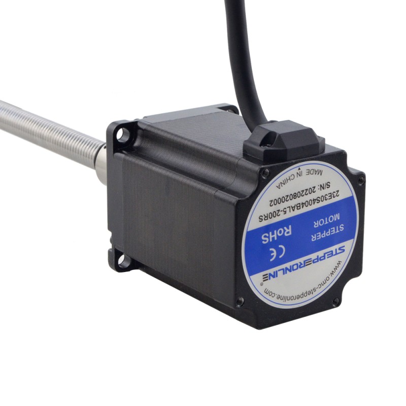 NEMA 23 External Ball Screw Linear Stepper Motor 4.0A 75mm Stack Screw Lead 2mm(0.07874") Lead Length 200mm