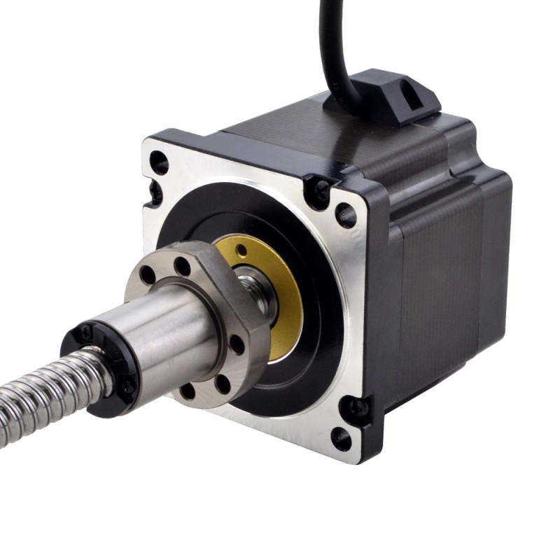 NEMA 34 External Ball Screw Linear Stepper Motor 4.5Nm(637.25oz.in) 5.5A 76mm Lead 10mm(0.3937") Lead Length 200mm