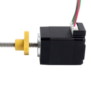 NEMA 8 External Trapezoidal Linear Stepper Motor 0.5A 28.2mm Stack Screw Lead 1mm(0.03937") Lead Length 100mm