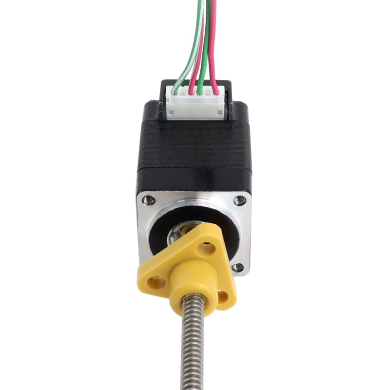 NEMA 8 External Trapezoidal Linear Stepper Motor 0.5A 28.2mm Stack Screw Lead 1mm(0.03937") Lead Length 100mm