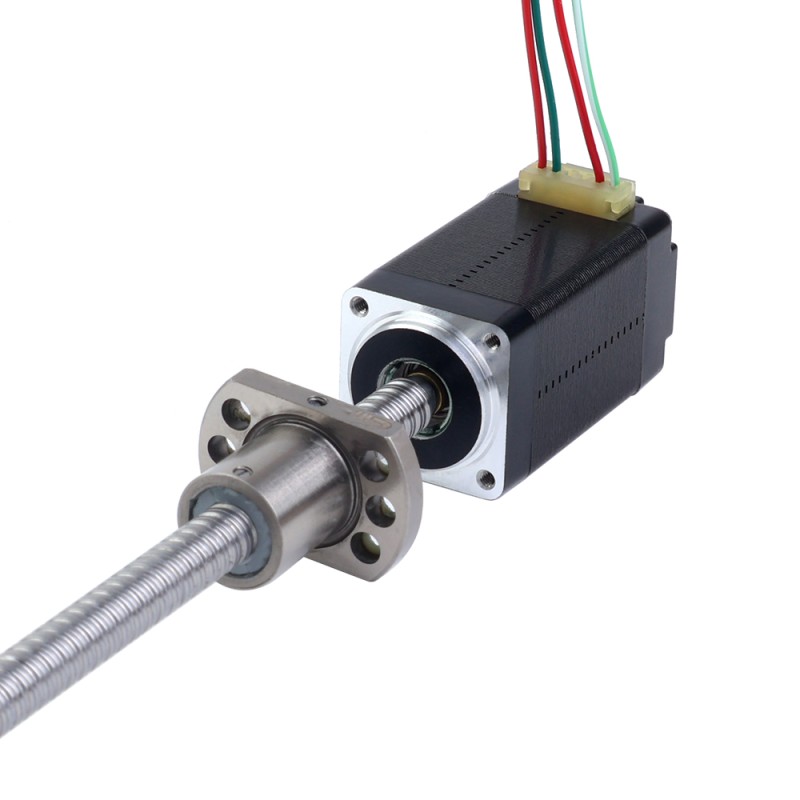 NEMA 8 External Ball Screw Linear Stepper Motor 0.5A 38.2mm Stack Screw Lead 2mm(0.07874") Lead Length 150mm