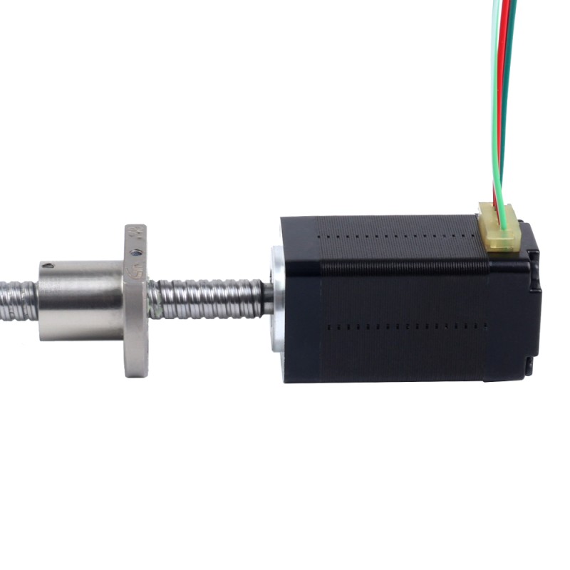 NEMA 8 External Ball Screw Linear Stepper Motor 0.5A 38.2mm Stack Screw Lead 2mm(0.07874") Lead Length 150mm