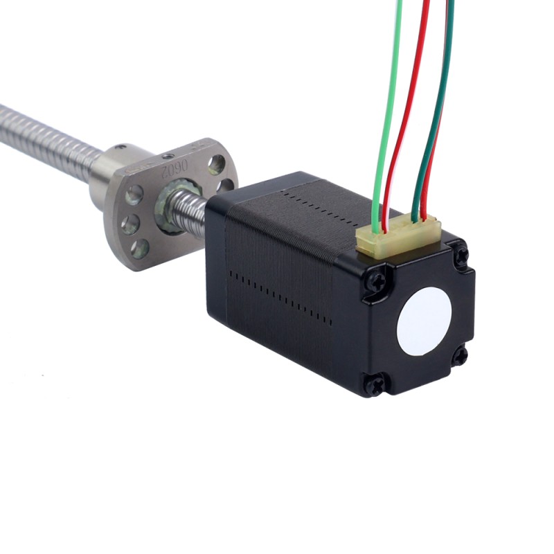 NEMA 8 External Ball Screw Linear Stepper Motor 0.5A 38.2mm Stack Screw Lead 2mm(0.07874") Lead Length 150mm