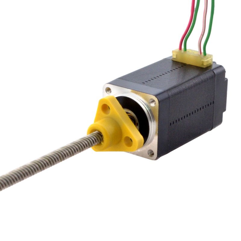NEMA 8 External Trapezoidal Linear Stepper Motor 0.5A 38.2mm StackScrew Lead 4mm(0.1575") Lead Length 100mm