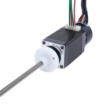 NEMA 8 External Trapezoidal Linear Stepper Motor 0.5A 38mm Stack Screw Lead 1mm(0.03937") w/ Optical Incremental Encoder 1000PPR
