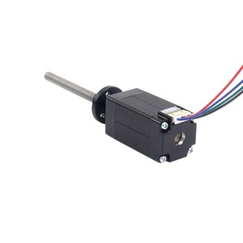 Nema 8 External Trapezoidal Linear Stepper Motor 0.6A 38mm Stack Screw Lead 2mm(0.07874") Lead Length 60mm