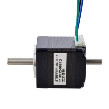 Dual Shaft Nema 11 Bipolar 1.8deg 7Ncm(9.91oz.in) 0.67A 28x28x31.5mm 4 Wires
