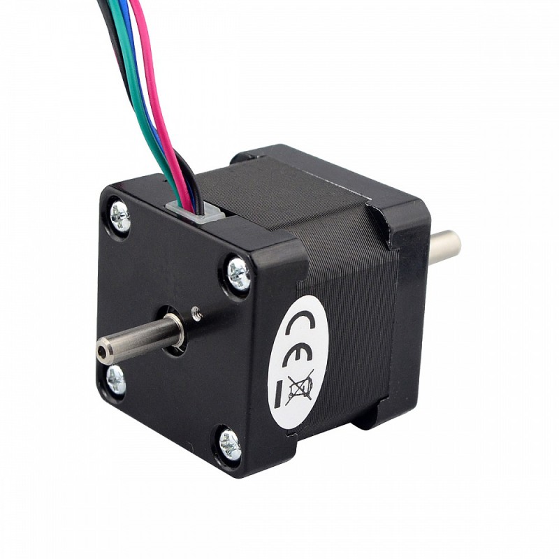 Dual Shaft Nema 14 1.8deg 18Ncm(25.5oz.in) 0.8A 35.2x35.2x34mm 4 Wires