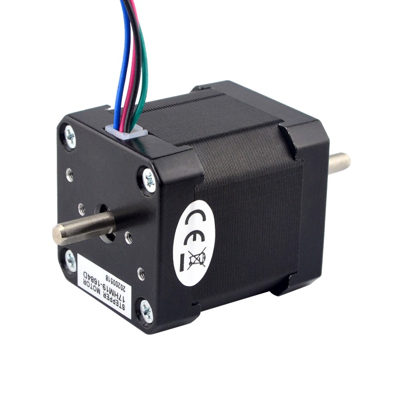 Dual Shaft Nema 17 Bipolar 0.9deg 44Ncm(62.3oz.in) 1.68A 42x42x48mm 4 Wires
