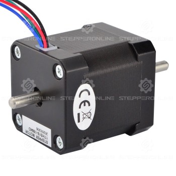 Dual Shaft Nema 17 Bipolar 1.8deg 44Ncm(62.3oz.in) 1.68A 42x42x48mm 4 Wires