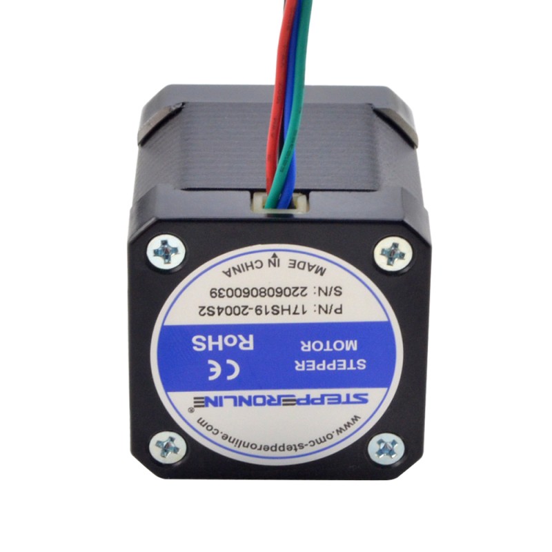 Full D-cut Shaft Nema 17 Bipolar 59Ncm(83.55oz.in) 2A 42x42x48mm 4 Wires w/ 1m Cable & Connector