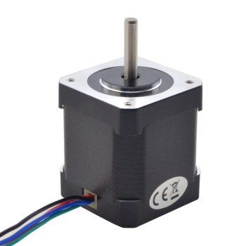 Full D-cut Shaft Nema 17 Bipolar 59Ncm(83.55oz.in) 2A 42x42x48mm 4 Wires w/ 1m Cable & Connector