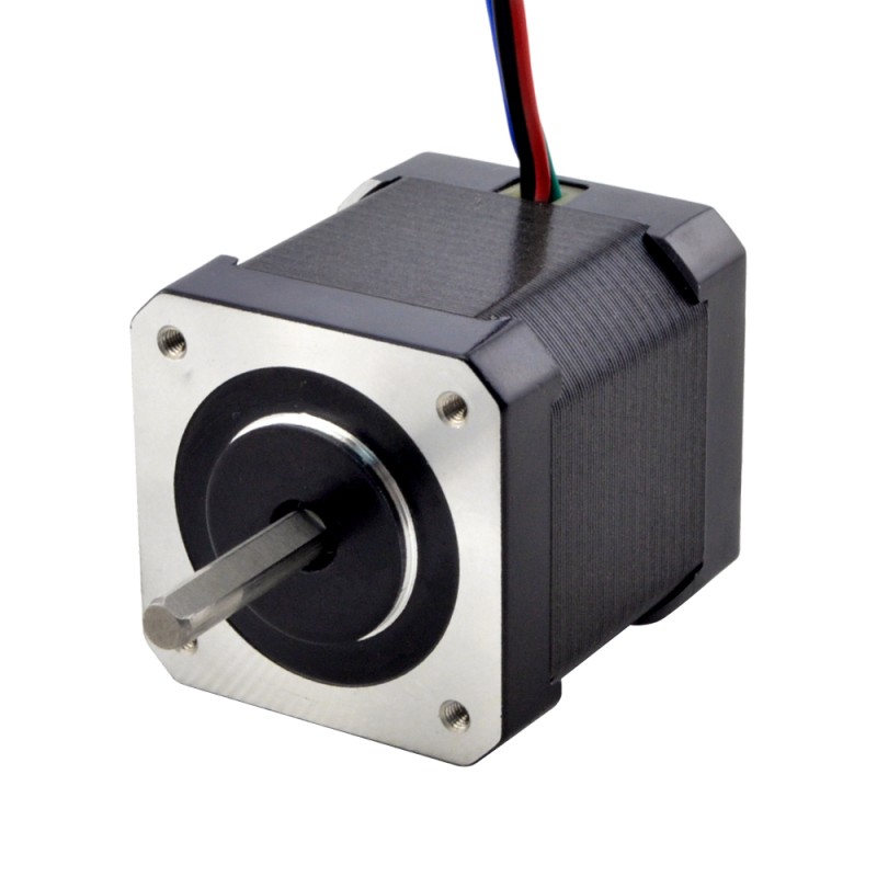 Full D-cut Shaft Nema 17 Bipolar 59Ncm(83.55oz.in) 2A 42x42x48mm 4 Wires w/ 1m Cable & Connector