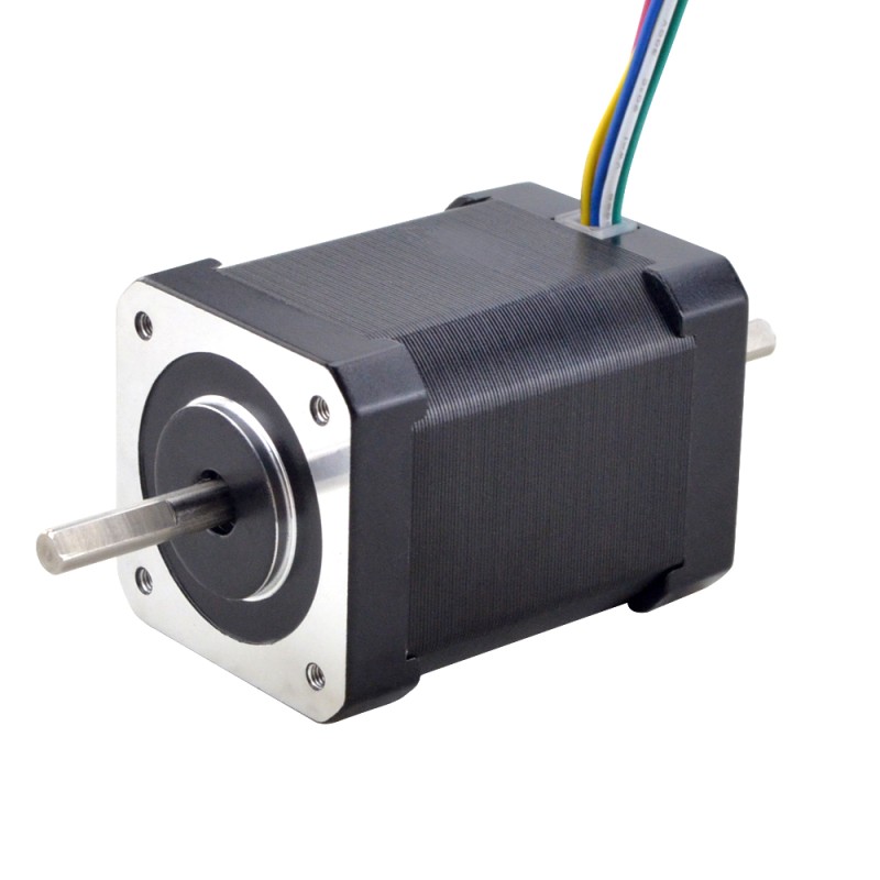Dual Shaft Nema 17 Bipolar 1.8deg 65Ncm(92oz.in) 1.2A 42x42x60mm 6 Wires