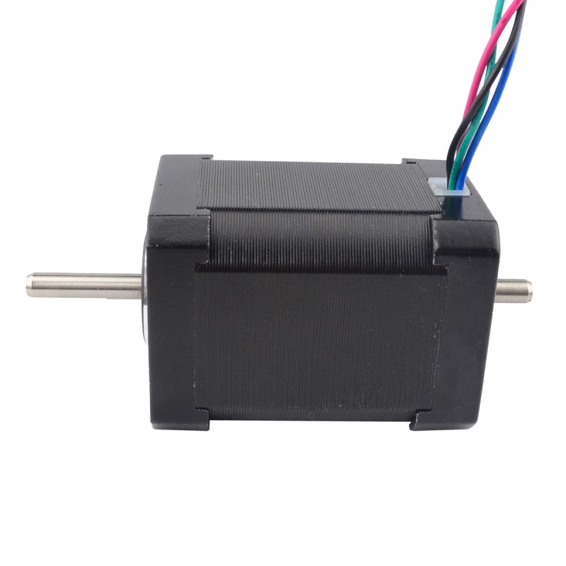 Dual Shaft Nema 17 Bipolar 1.8deg 65Ncm(92oz.in) 2.1A 42x42x60mm 4 Wires