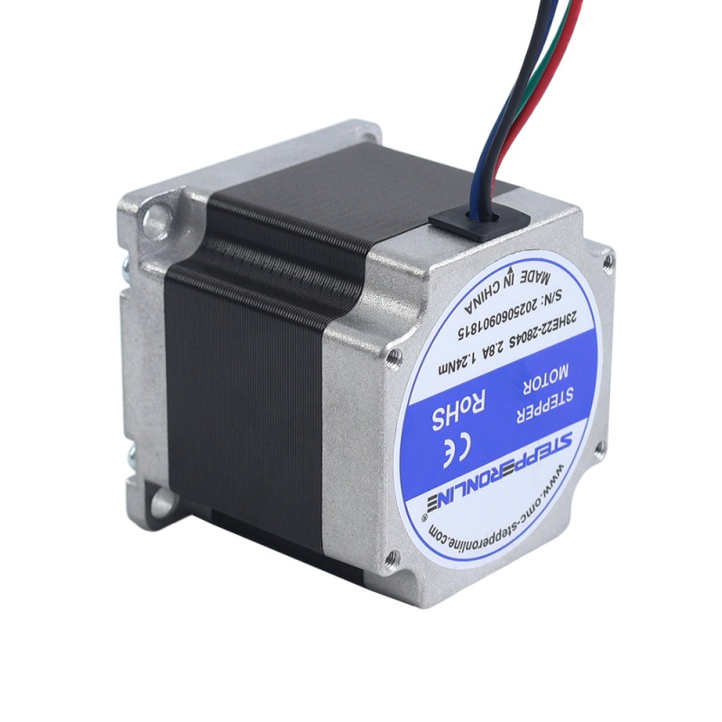 E Series Nema 23 Stepper Motor Bipolar 1.8deg 1.24Nm(175.6oz.in) 2.8A 57x57x54mm 4 Wires