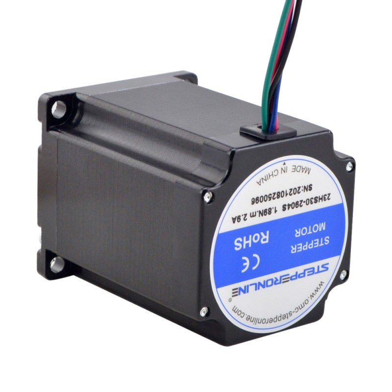 Short Shaft Nema 23 Bipolar 1.9Nm(269.06oz.in) 2.9A 57x57x76.5mm 4 Wires