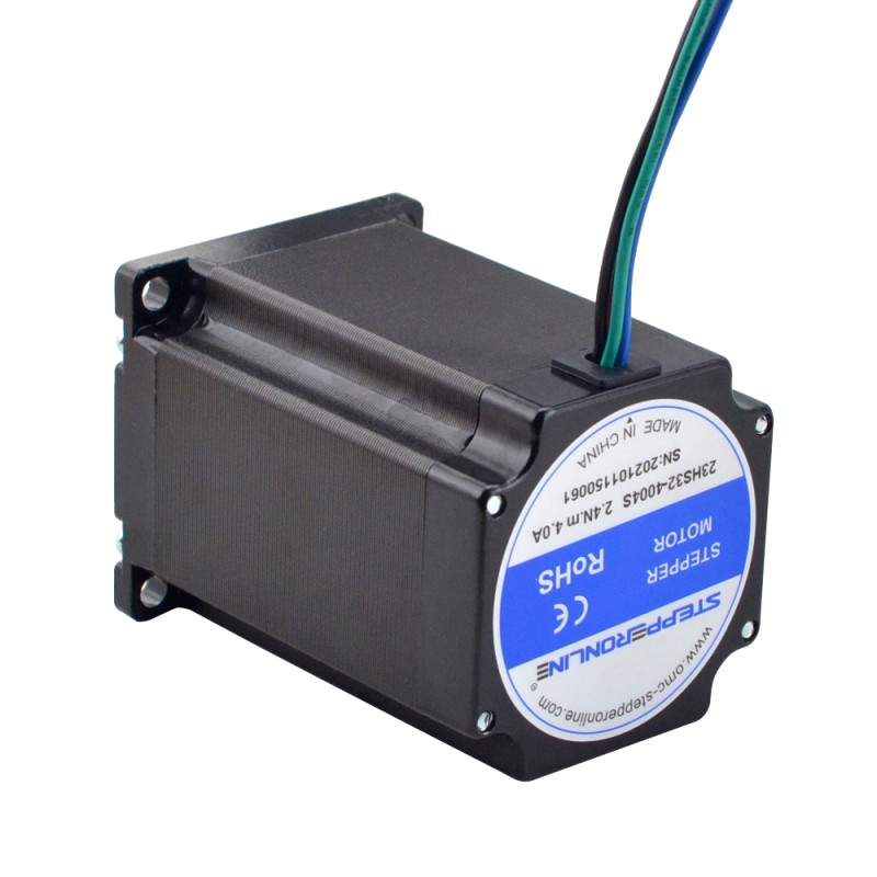 Nema 23 Stepper Motor 2.4Nm(339.87oz.in) 4A 57x57x82mm 8mm Shaft 4 Wires