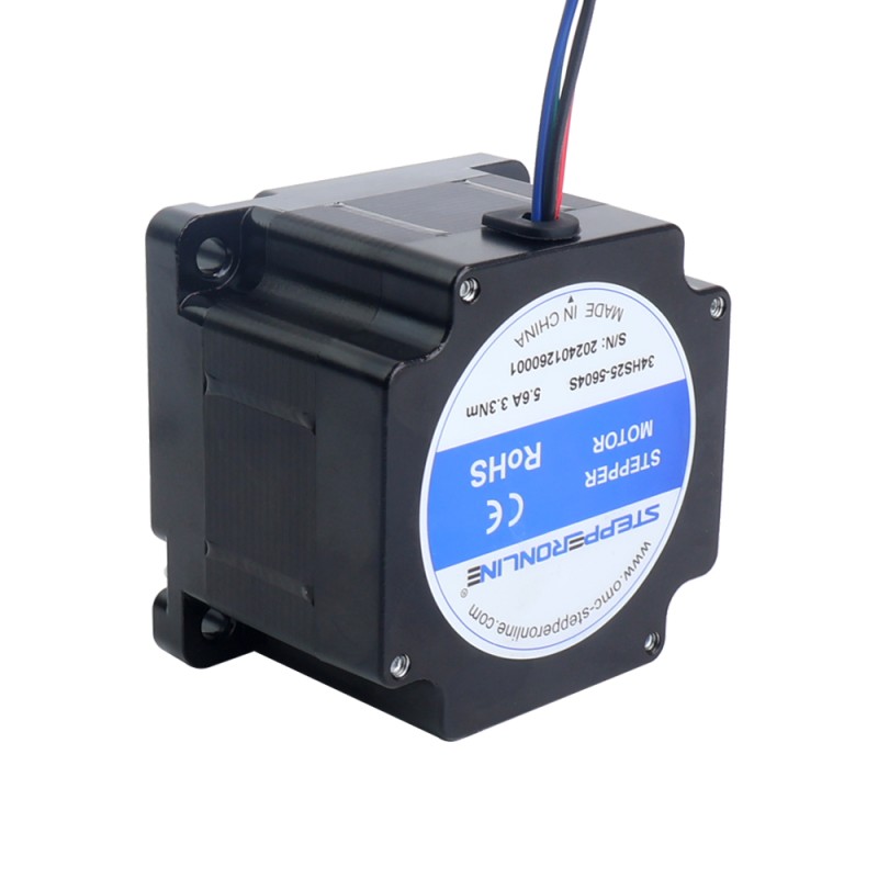 S Series Nema 34 Stepper Motor Bipolar 1.8deg 3.3Nm(467.32oz.in) 5.6A 86x86x64mm 4 Wires