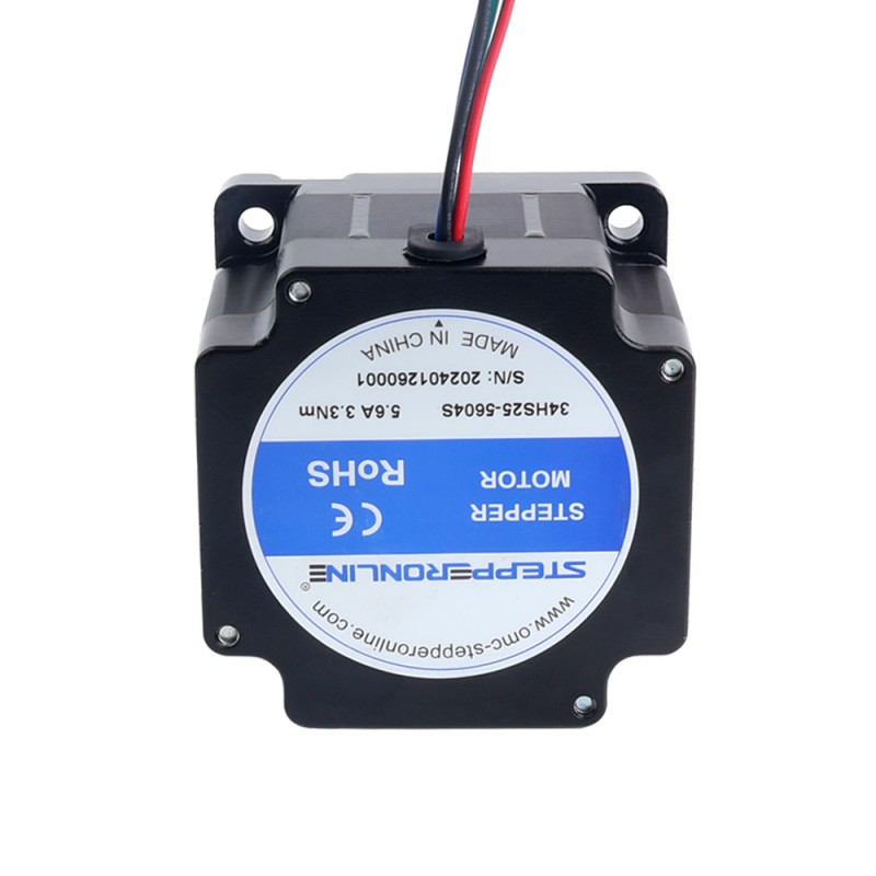 S Series Nema 34 Stepper Motor Bipolar 1.8deg 3.3Nm(467.32oz.in) 5.6A 86x86x64mm 4 Wires