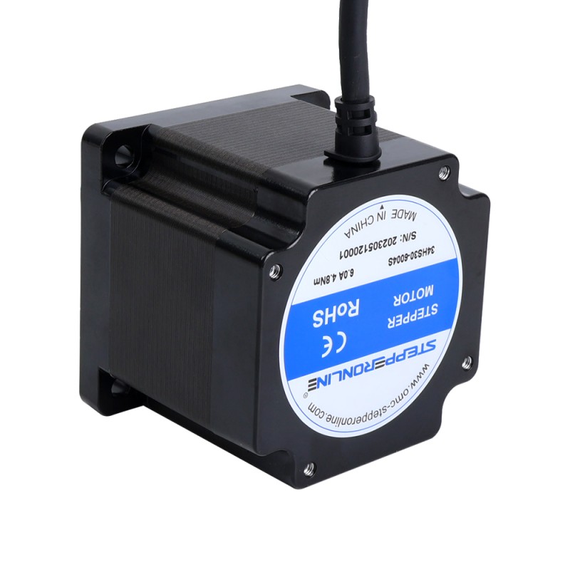 S Series Nema 34 Stepper Motor 1.8deg 4.8Nm(679.74oz.in) 6.0A 86x86x78mm 4 Wires
