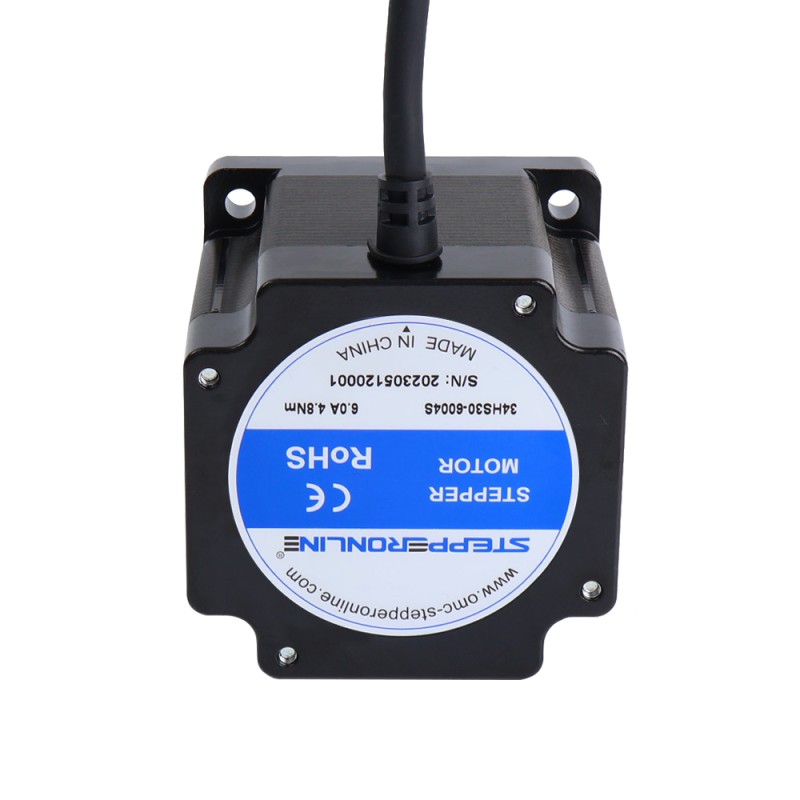 S Series Nema 34 Stepper Motor 1.8deg 4.8Nm(679.74oz.in) 6.0A 86x86x78mm 4 Wires